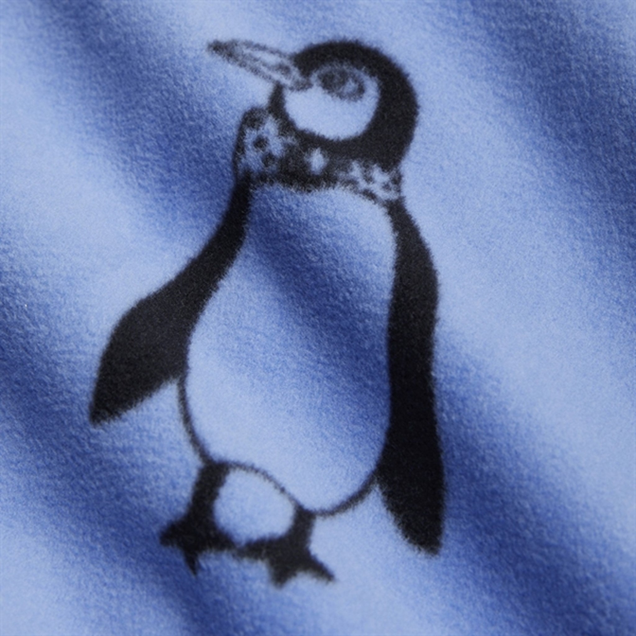Mini Rodini Penguin Fleece Onesie Blue 3