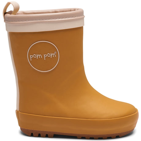 Pom Pom Thermo Rubber Boots Mustard