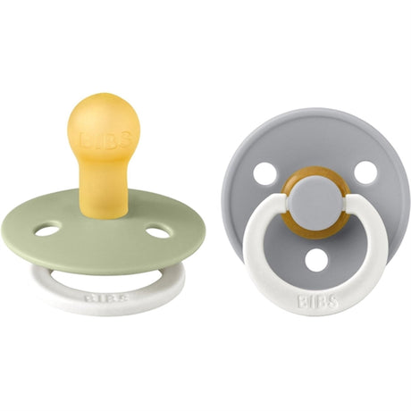 Bibs Colour Latex Pacifier 2-pack Sage Glow/Cloud Glow