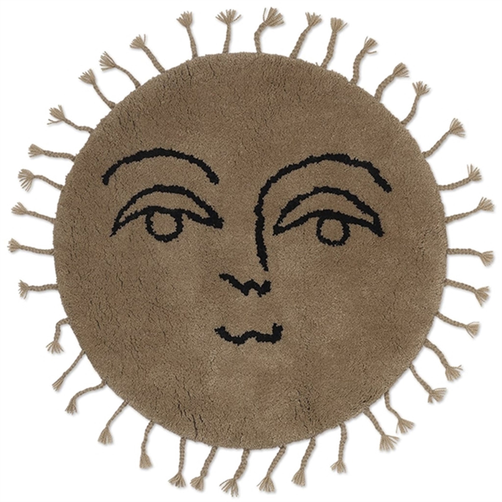 Ferm Living Sun Tufted Rug - Small Natural