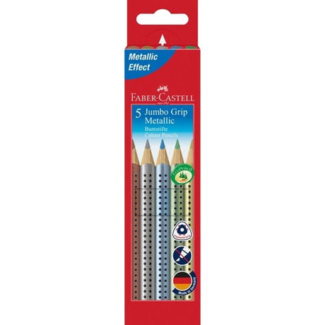 Faber Castell Jumbo Grip Thick 5 Metallic Pencils