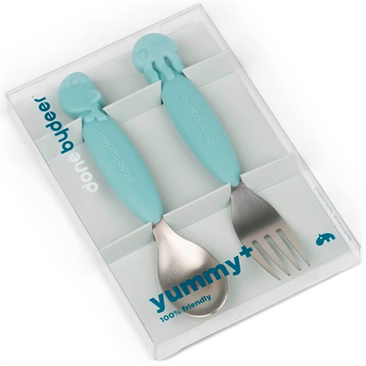 Done by Deer YummyPlus Spoon and Fork Sea Friends Blue