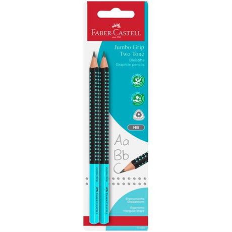 Faber Castell Jumbo Grip Pencils 2x2 Turquiose