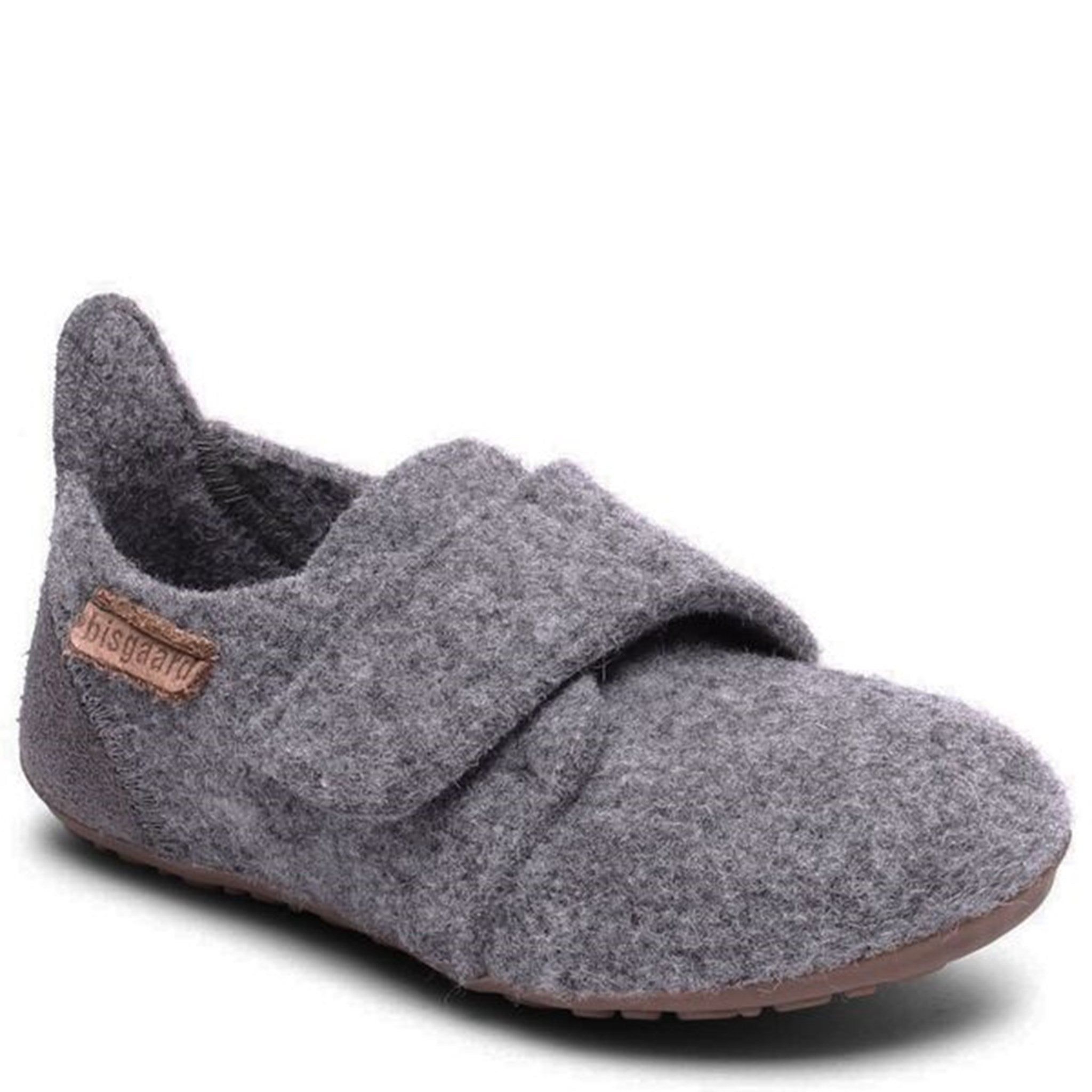 Bisgaard Indoor Shoes Wool Velcro Grey