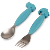 Done by Deer Easy Grip Spoon and Fork Set Blue