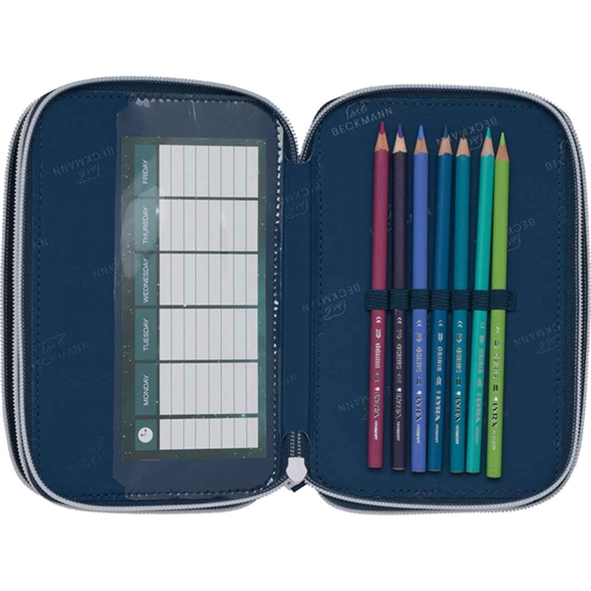 Beckmann Three Section Pencil Case Space Mission 3