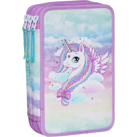 Beckmann Three Section Pencil Case Unicorn