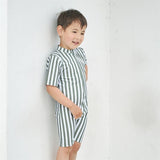 Petit Crabe Army Stripes Natsu Onesie with Zipper 7