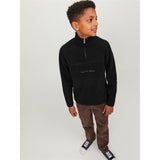 Jack & Jones Junior Black Hays Halfzip Fleece Jacket 3