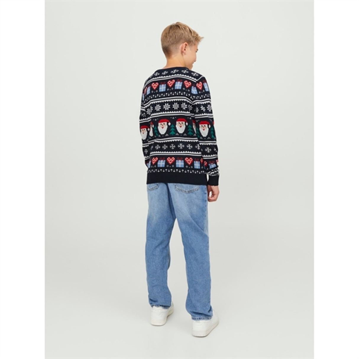 Jack & Jones Junior Total Eclipse Santa Claus Festive Xmas Knit Blouse 3