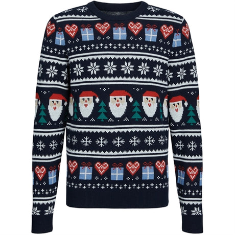 Jack & Jones Junior Total Eclipse Santa Claus Festive Xmas Knit Blouse