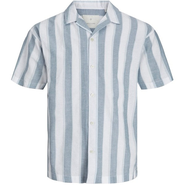 Jack & Jones Junior Captains Blue Summer Stripe Resort Shirt