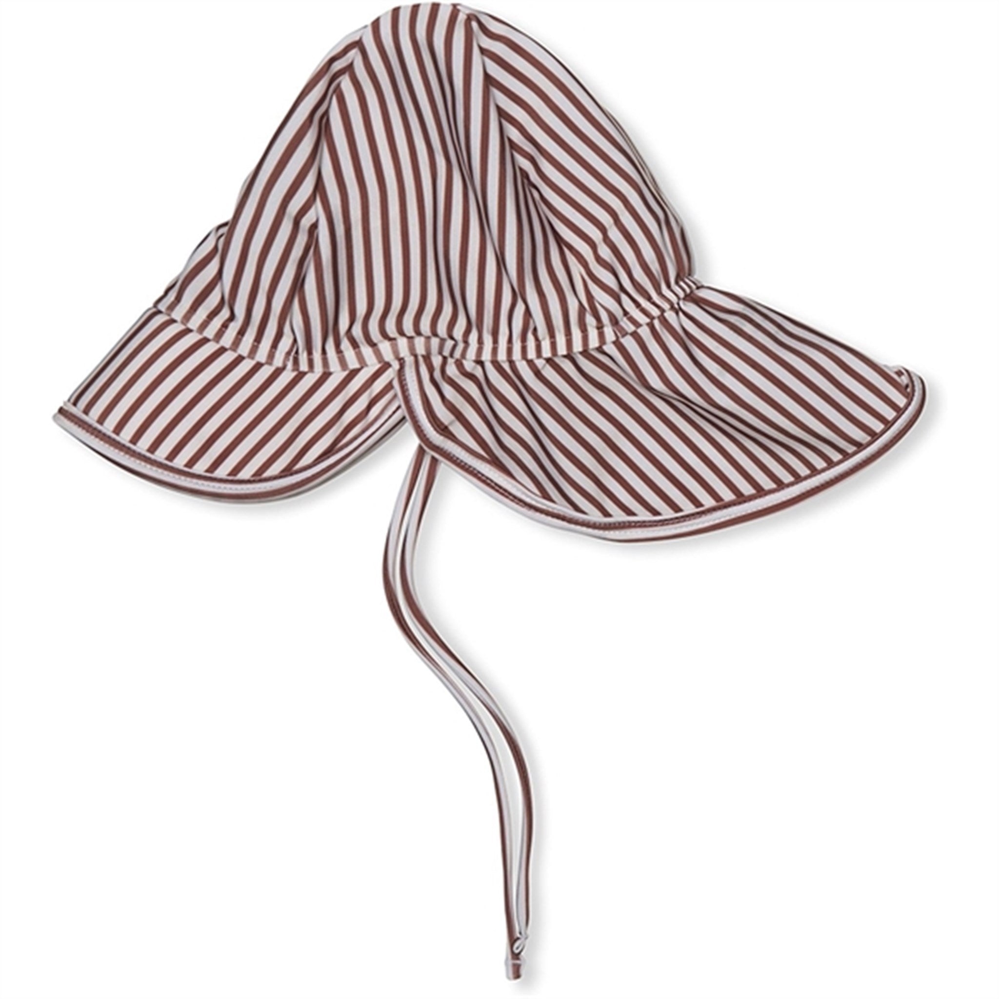 MINI A TURE Gustas Printed UV50 Sun Hat Acorn Brown Stripes