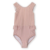 MINI A TURE Gelika Printed UV50 Swim Suit Acorn Brown Stripes