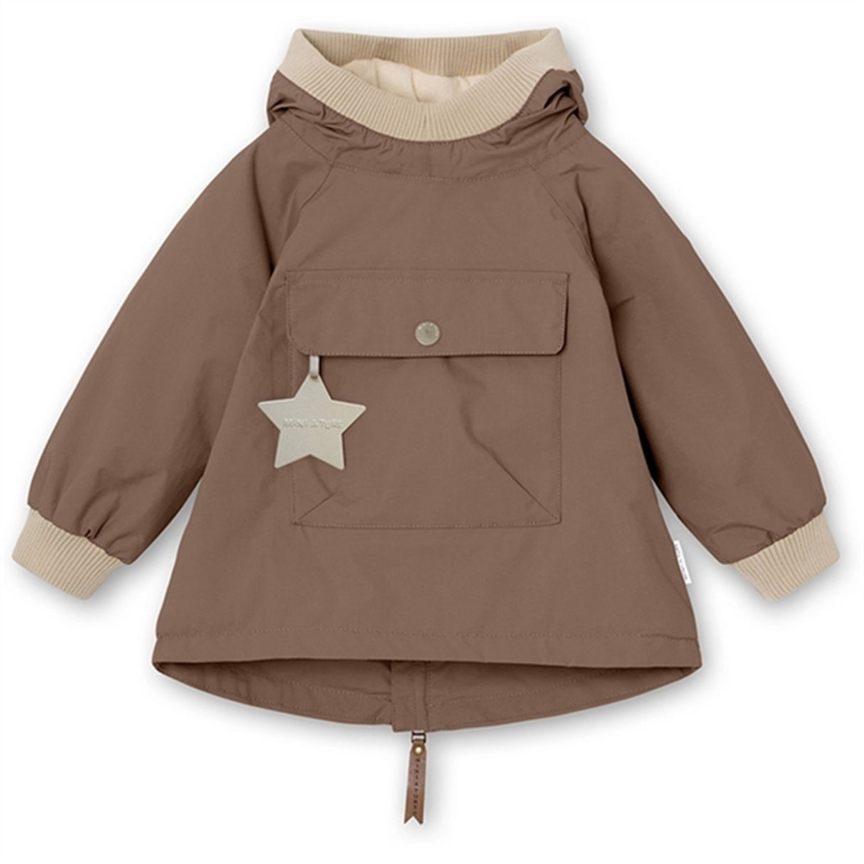 MINI A TURE Baby Vito Spring Anorak w/Fleece Lining Brownie