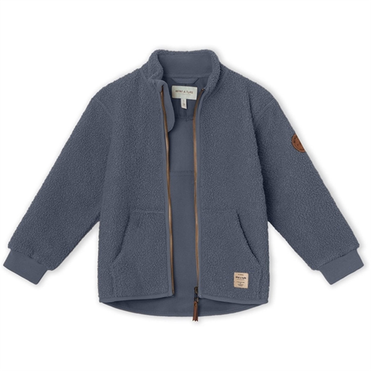 MINI A TURE Saleh Teddy Fleece Jacket Ombre Blue 2