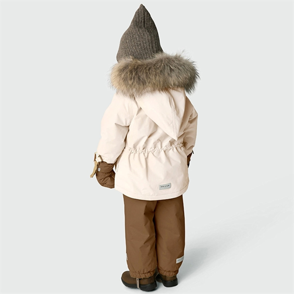 MINI A TURE Wang Fleece Fur Winter Jacket Angora Cream 7