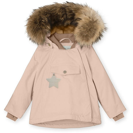 MINI A TURE Wang Fleece Fur Winter jacket Rose Dust