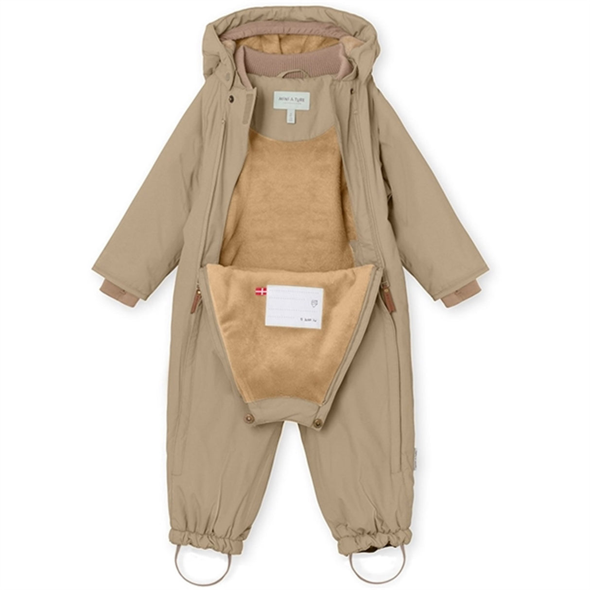 MINI A TURE Wisti Fleece Snow Suit Savannah Tan 3