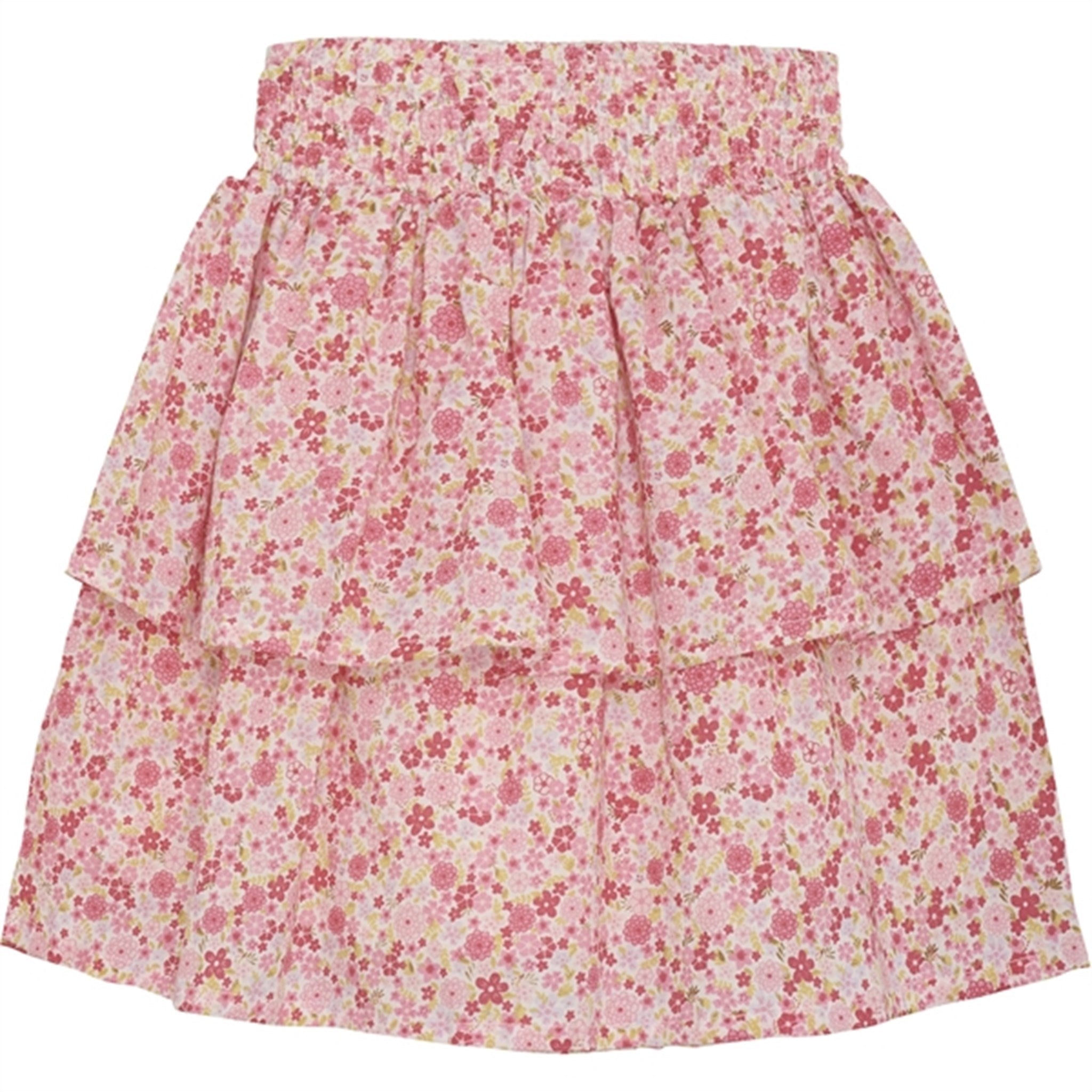 Minymo Pink Dogwood Skirt AOP w. Lining 3
