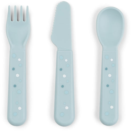 Done by Deer Foodie Cutlery Set Happy Dots Blue