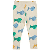 Bobo Choses White Multicolor Fish All Over Leggings