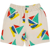 Bobo Choses White Multicolor Sail Boat All Over Bermuda Shorts 4