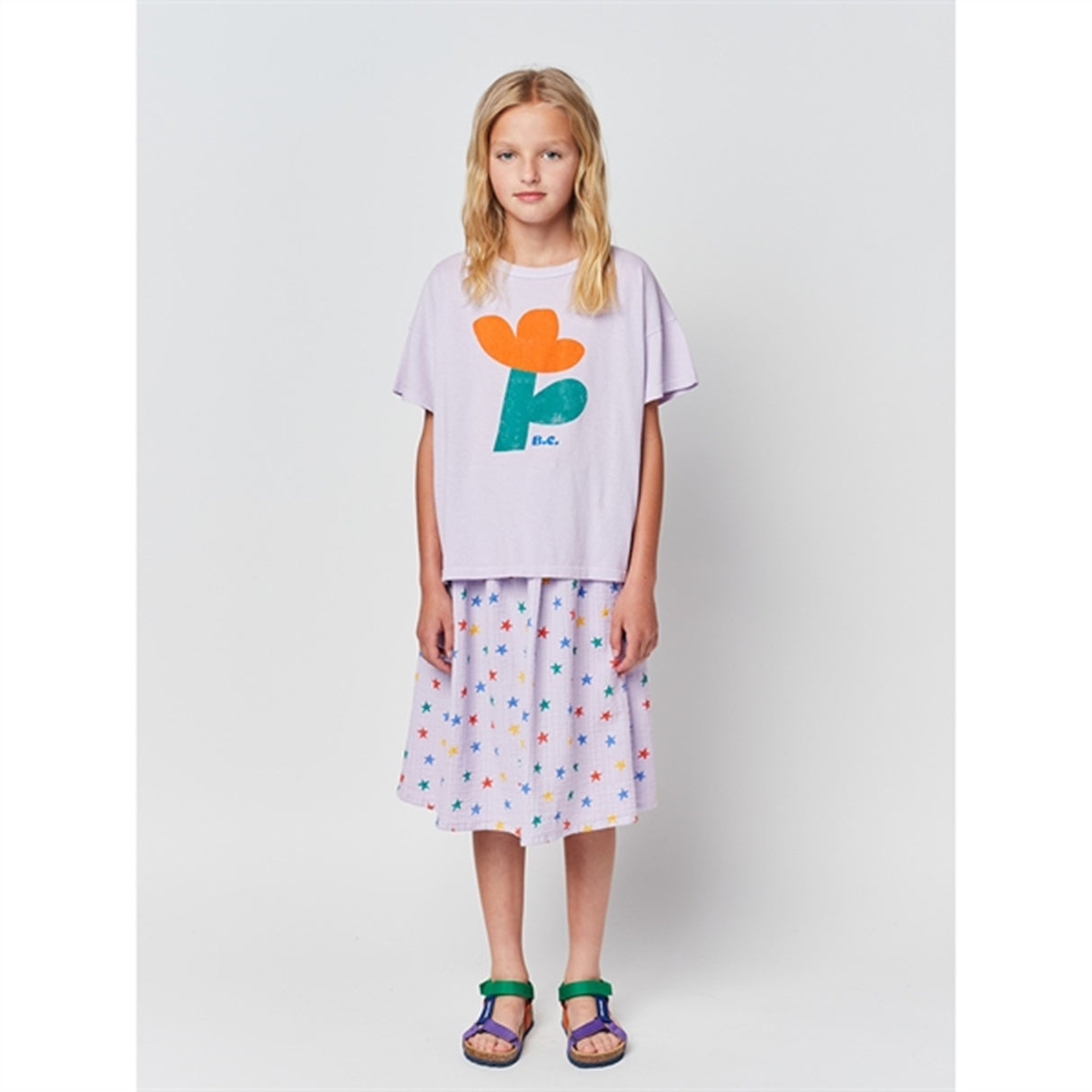 Bobo Choses Lavender Multicolor Stars All Over Skirt 4