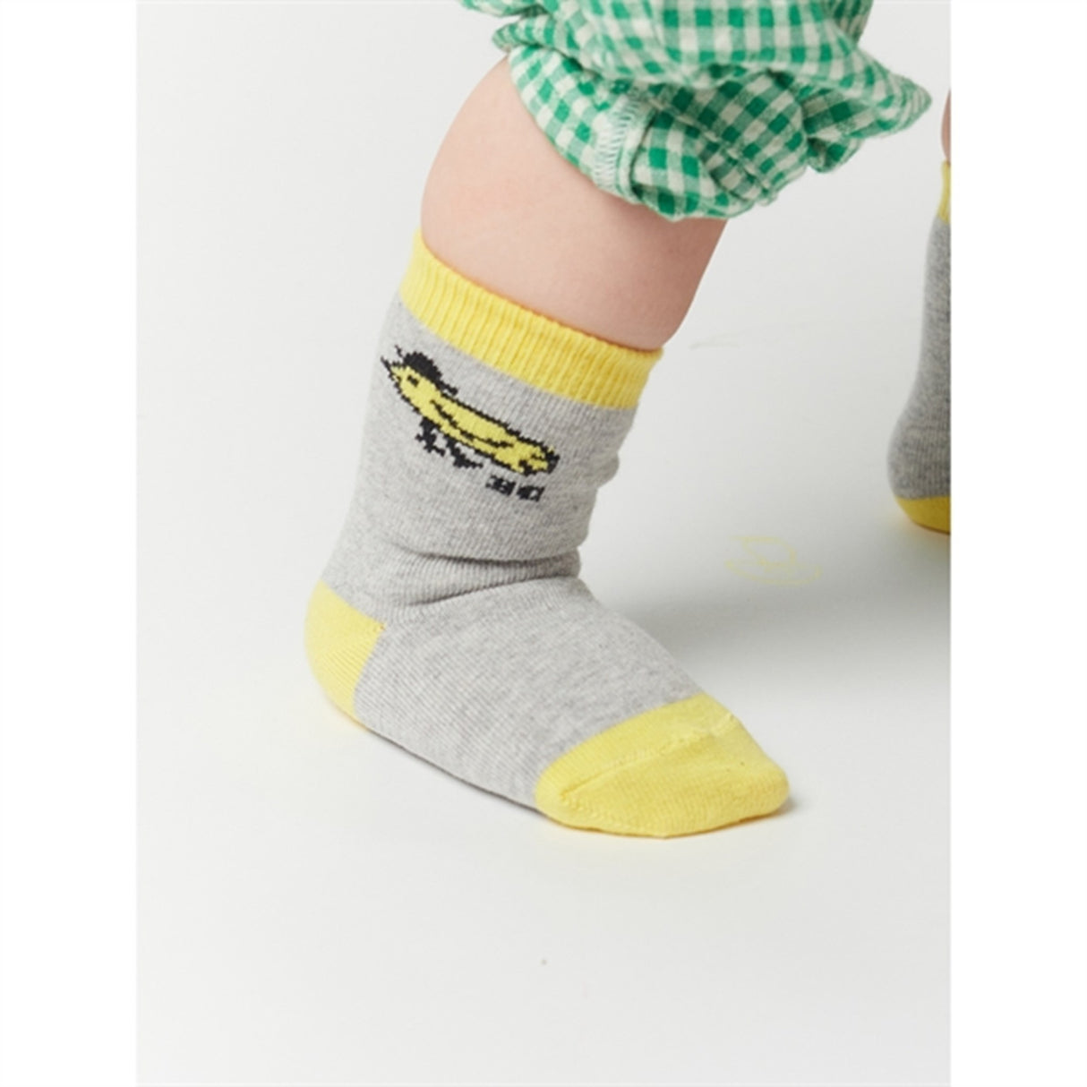 Bobo Choses Light Heather Grey Mr Birdie Socks 3