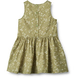 Wheat Green Flowers Dress Nilla