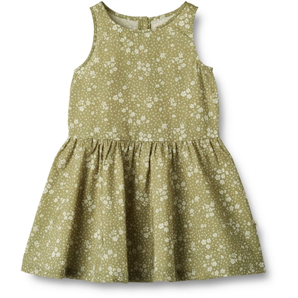 Wheat Green Flowers Dress Nilla