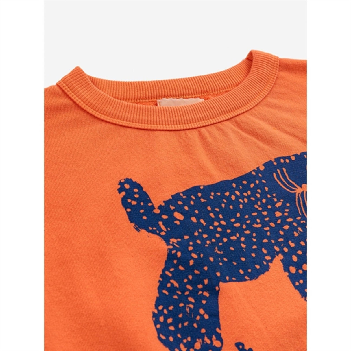 Bobo Choses Big Cat Sweatshirt Round Neck Orange 3