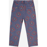 Bobo Choses Masks All Over Chino Pants Prussian Blue 2