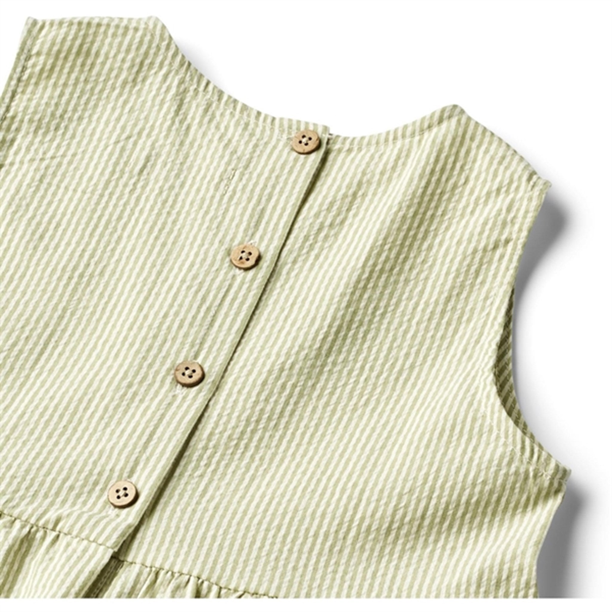 Wheat Green Stripe Dress Luise 3