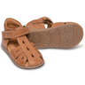 Pom Pom Starter Sandal Drop Velcro Camel