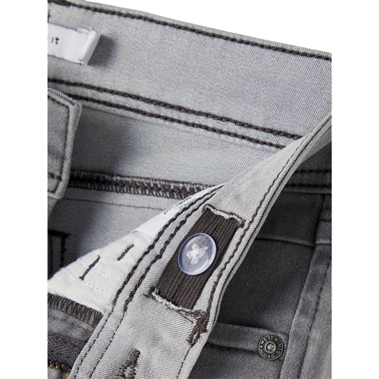 Name it Medium Grey Denim Silas Slim Denim Shorts Noos