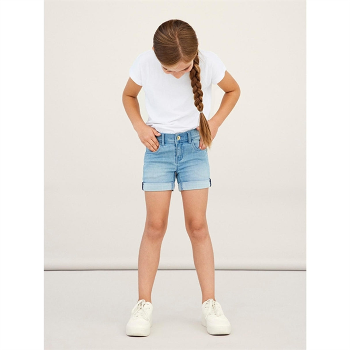 Name it Light Blue Denim Salli Slim Denim Shorts Noos 2