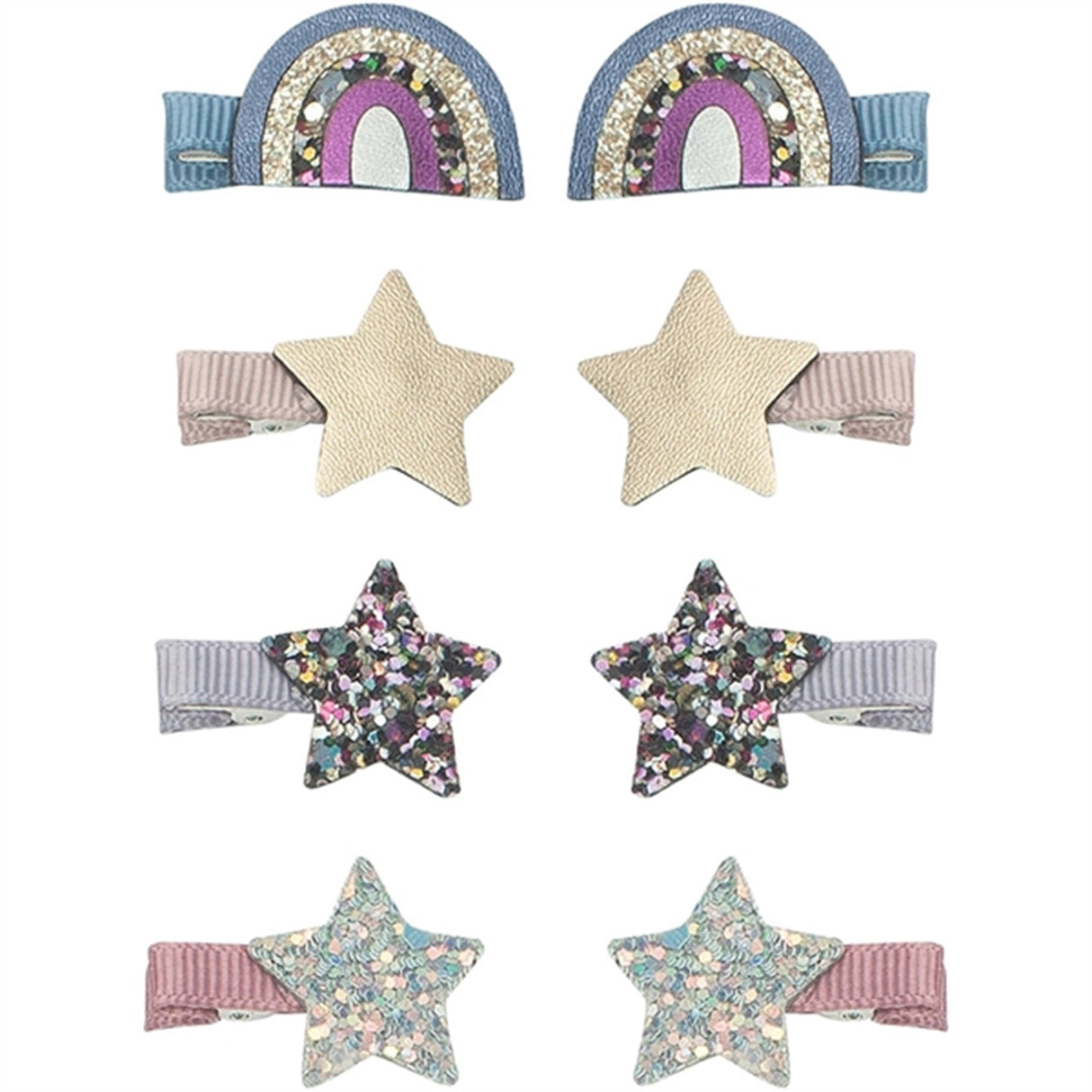 Mimi & Lula 8 Hair Clips Mini Over The Rainbow Ziggy