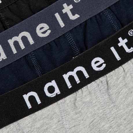 Name it Black/Grey Melange 3-pak Noos Boxershorts