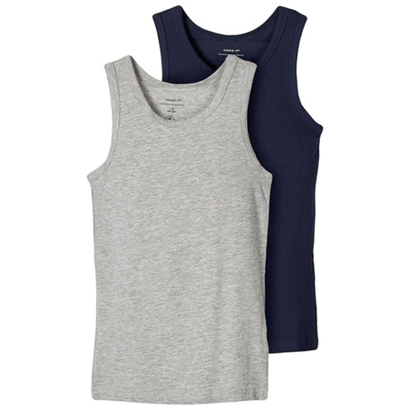 Name it Grey Melange 2-Pack Tank Top Noos