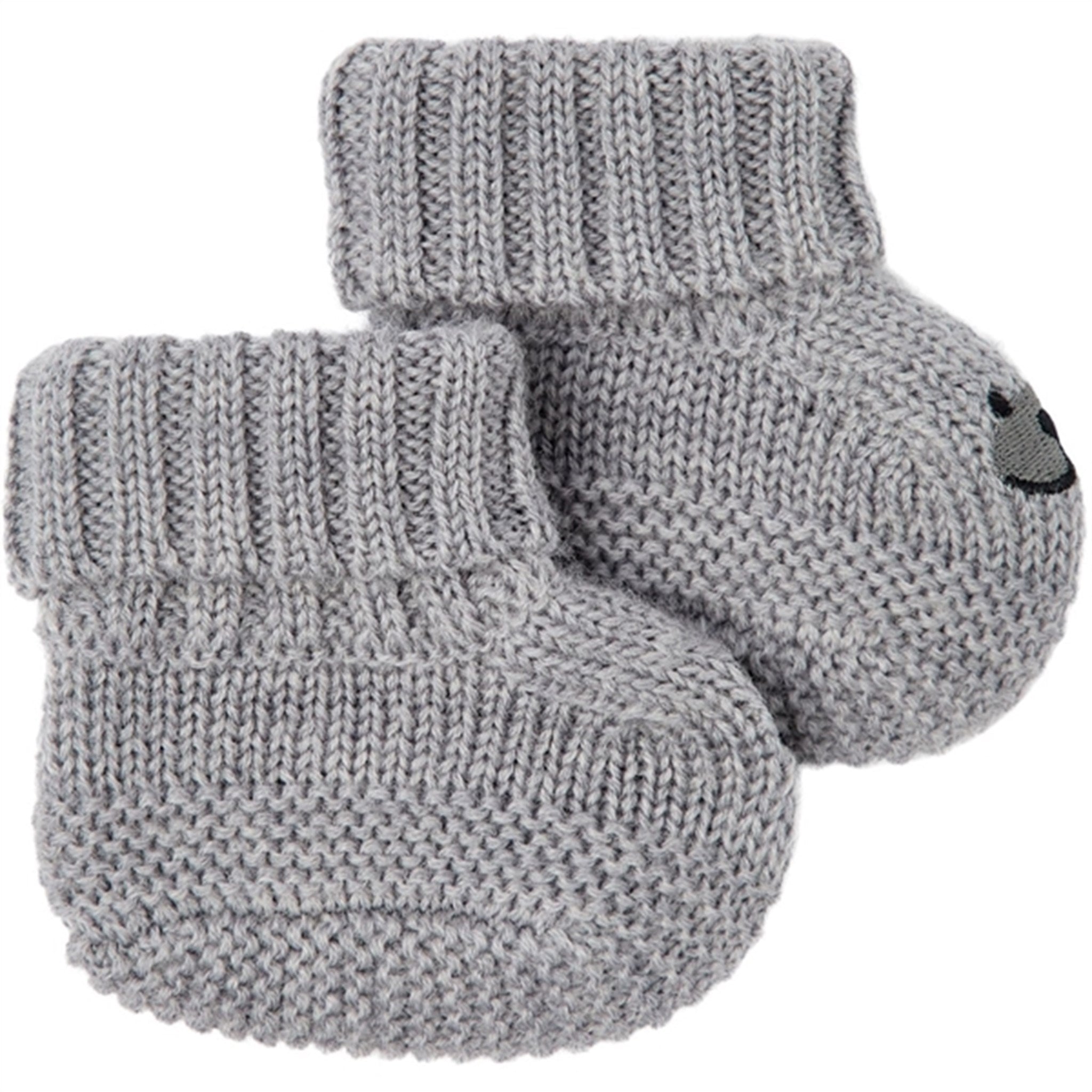 Name it Grey Melange Runi Wool Knit Slippers