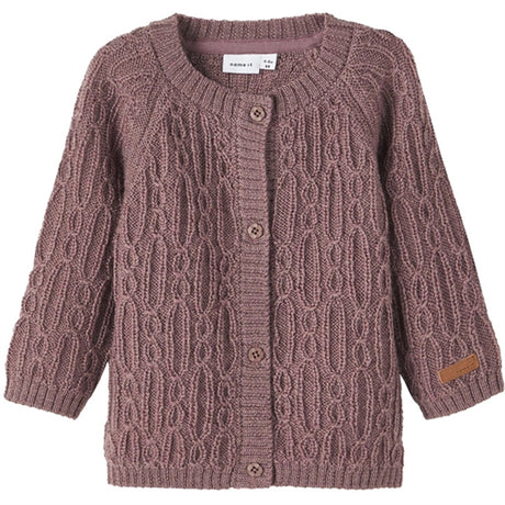 Name it Peppercorn Wrilla Wool Knit Cardigan