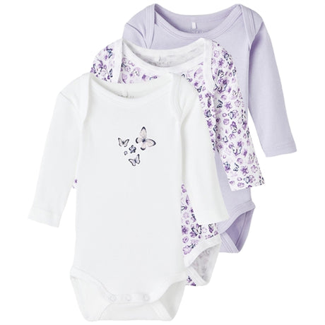 Name it Purple Heather Purple Flower Noos Body 3-Pack