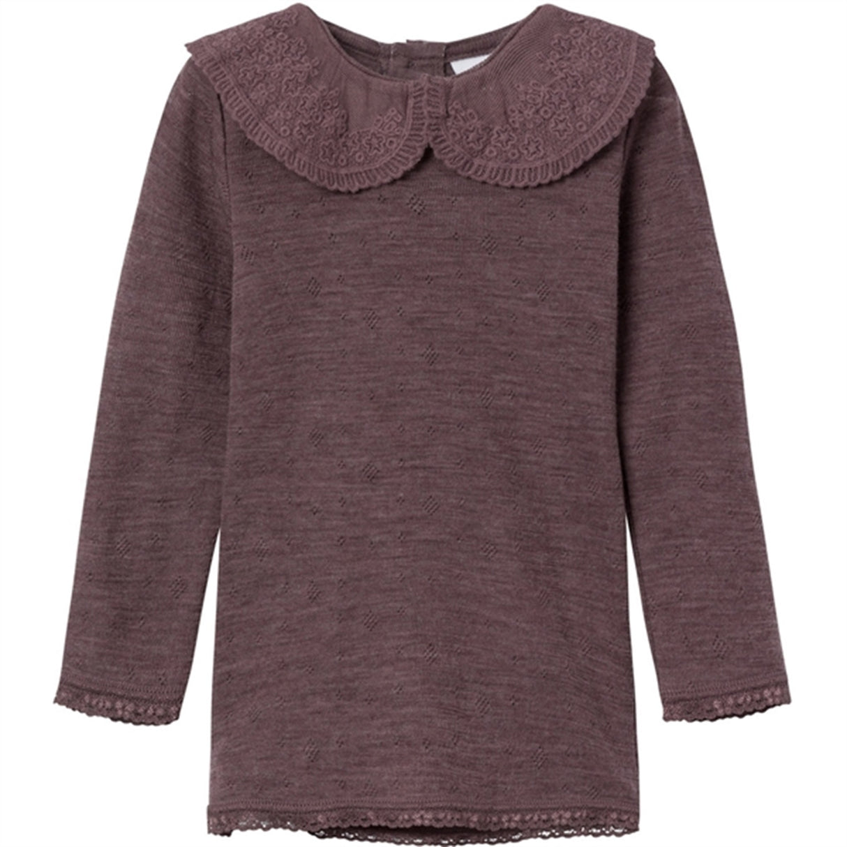 Name it Peppercorn Wang Wool Blouse With Collar