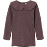 Name it Peppercorn Wang Wool Blouse With Collar