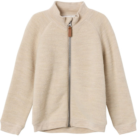 Name it White Pepper Wmino Wool Brushed Cardigan