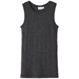 Name it Blue Graphite Wang Wool Needle Tank Top