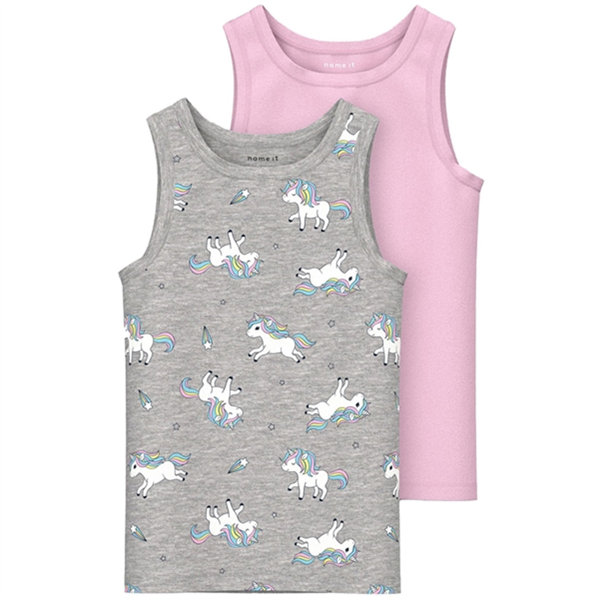 Name it Grey Melange Unicorn Noos Tank Top 2-Pack