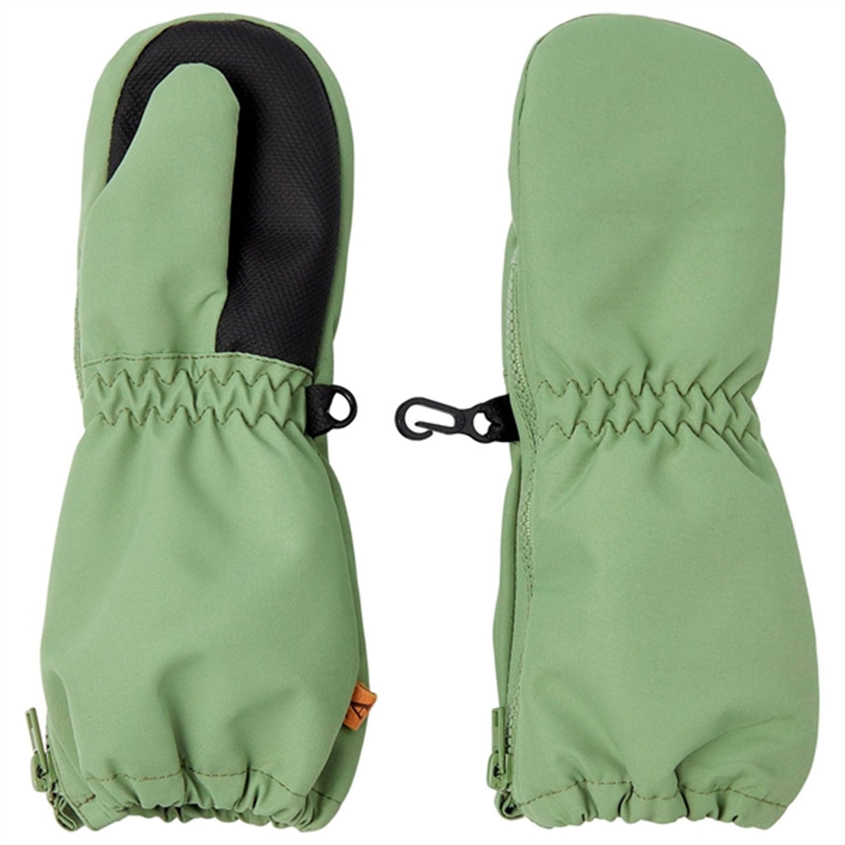 Lil'Atelier Oil Green Lasnow Mittens Solid