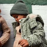 Lil'Atelier Oil Green Gudruna Padded Jacket AOP 2